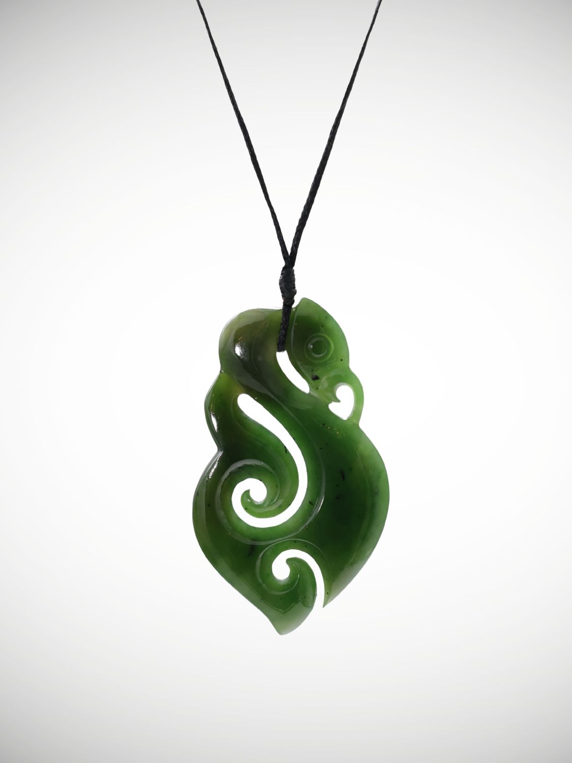Moko Pounamu Manaia Genuine NZ Kawakawa Greenstone - Mangamutu