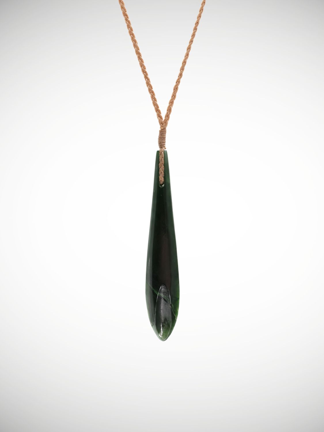 Moko Pounamu Roimata (Teardrop) Genuine NZ Kawakawa Greenstone - Mangapu