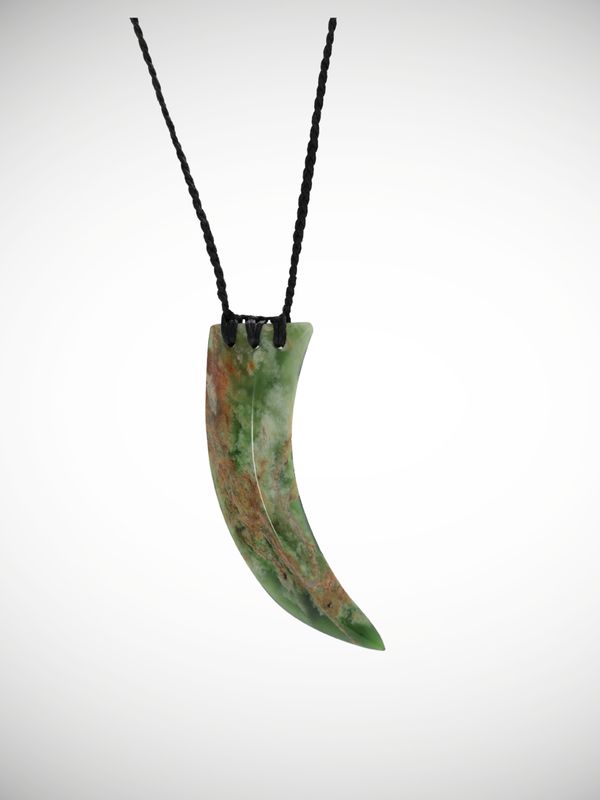 Moko Pounamu Rei Niho Genuine NZ Kahurangi Flower Pounamu Greenstone - Kaihu