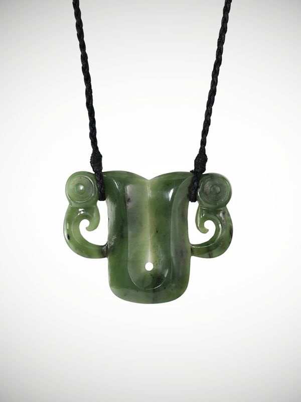Moko Pounamu Pekapeka Genuine NZ Kawakawa Greenstone - Mititai
