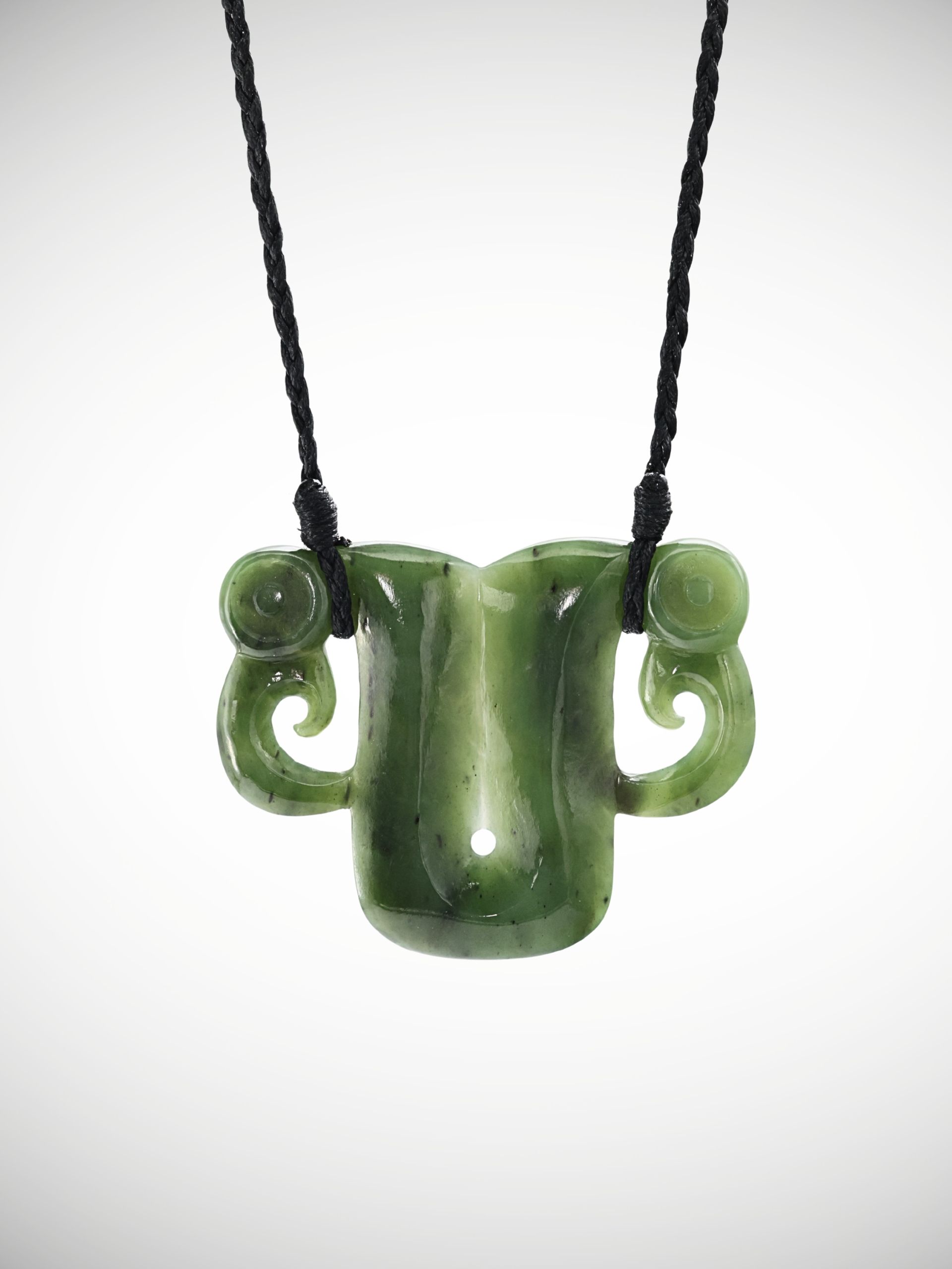 Moko Pounamu Pekapeka Genuine NZ Kawakawa Greenstone - Mititai