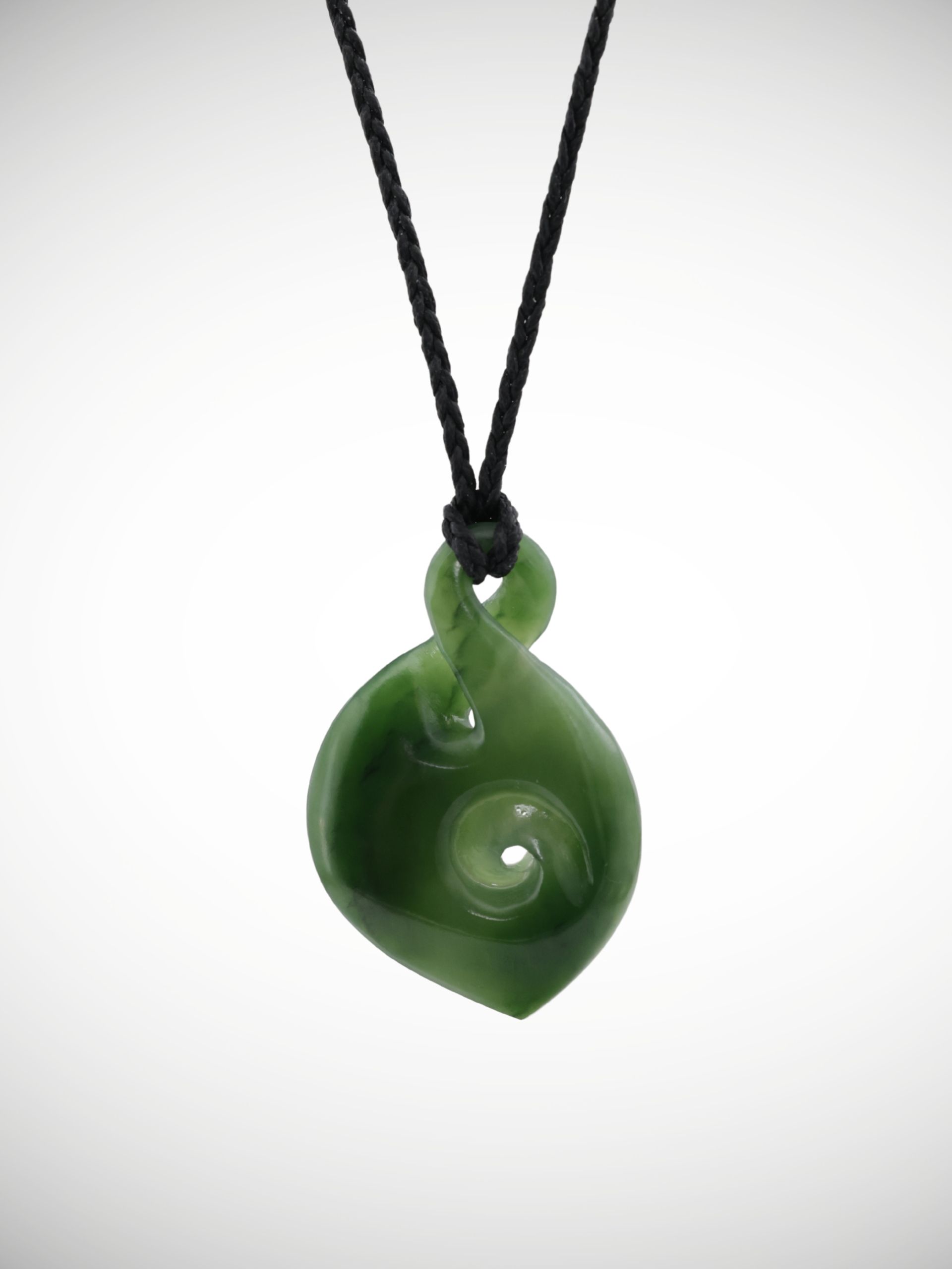Moko Pounamu Single Pikorua NZ Genuine Kahurangi Greenstone - Motukina