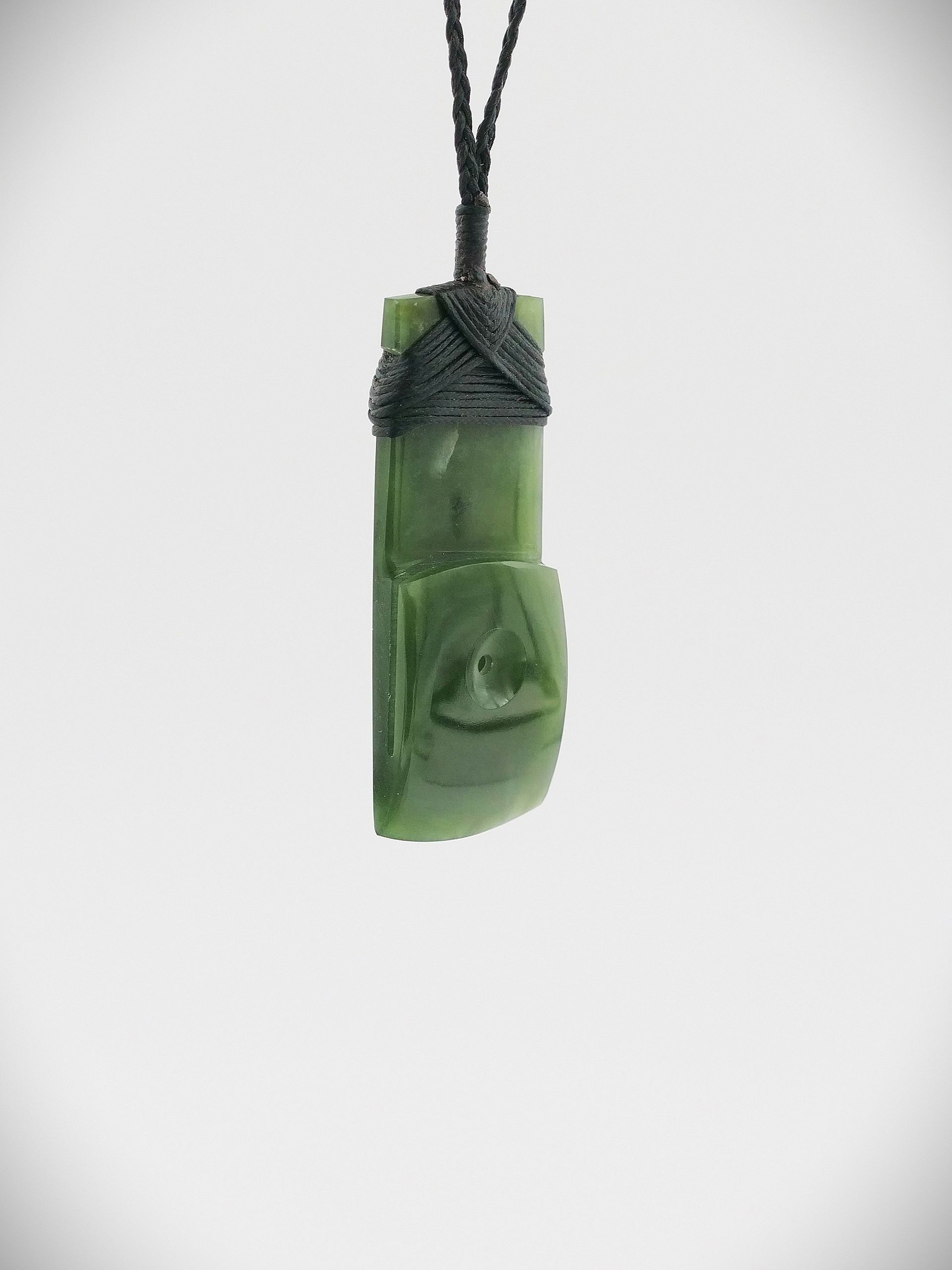 Moko Pounamu Toki Whistle NZ Genuine Kahurangi Greenstone - Manutuke