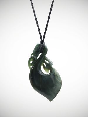 Moko Pounamu Manaia Genuine NZ Kawakawa Greenstone - Motutawa