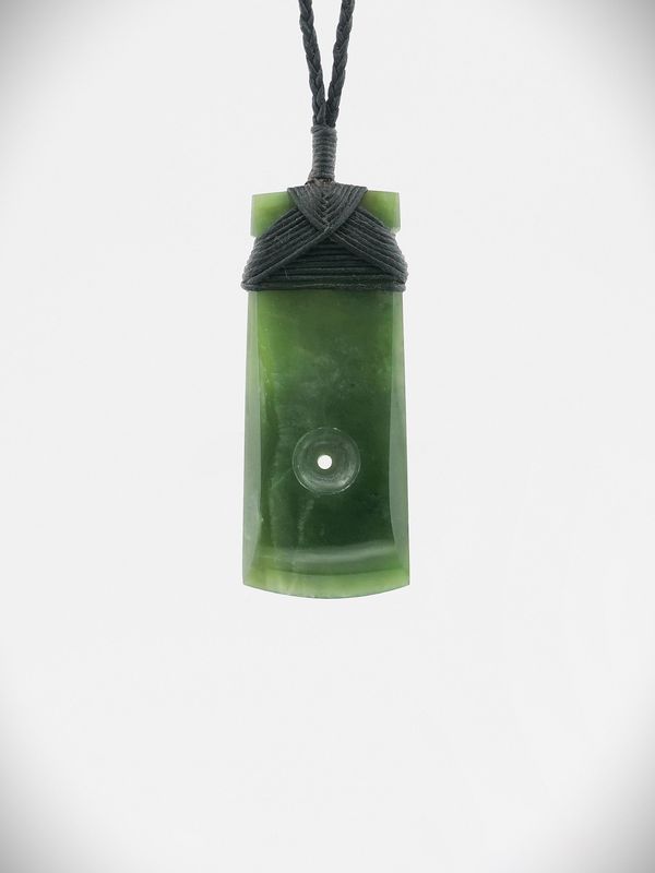 Moko Pounamu Toki Whistle NZ Genuine Kahurangi Greenstone - Manutuke