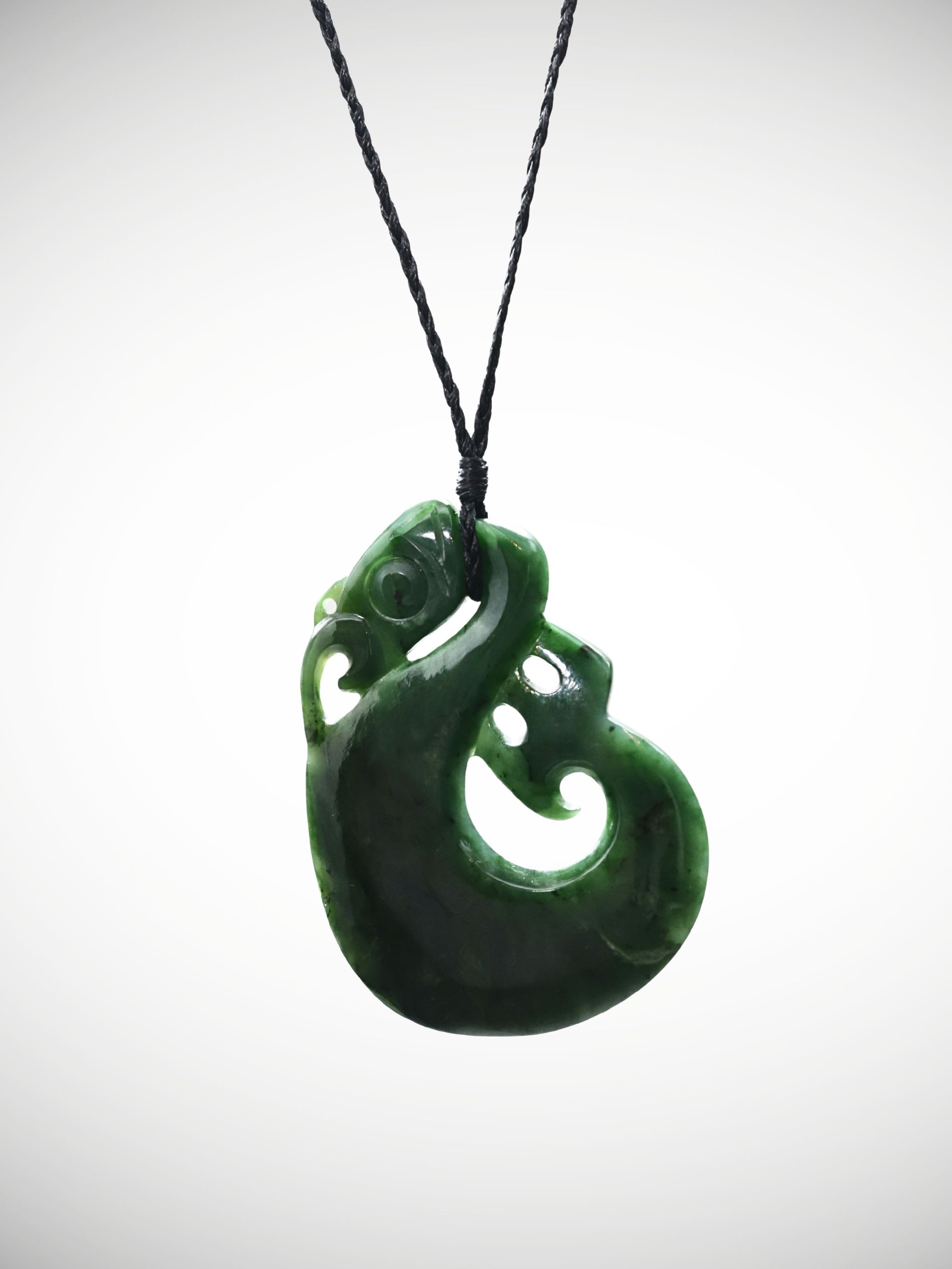 Moko Pounamu Manaia Genuine NZ Kawakawa Greenstone - Motunau