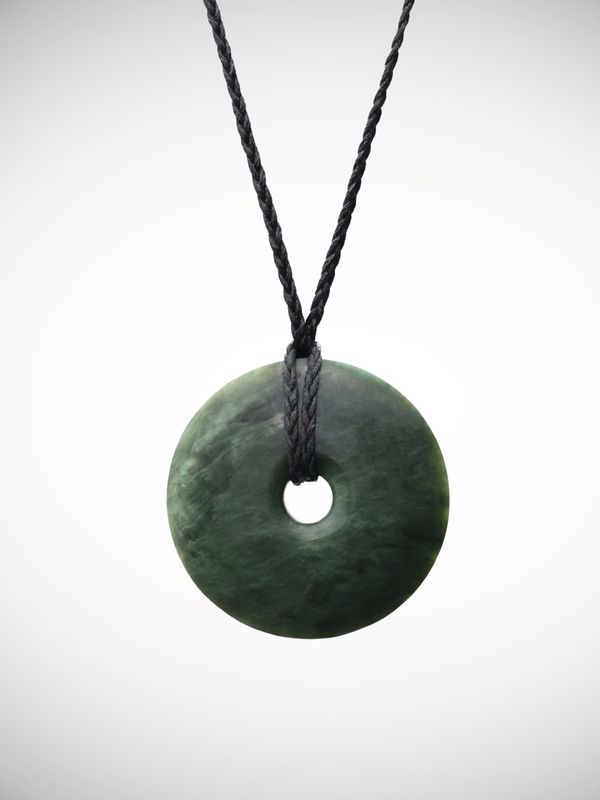 Moko Pounamu Porohita (Disc) Genuine NZ Kawakawa Greenstone - Ararimu Moko Pounamu Porohita (Disc) Genuine NZ Kawakawa Greenstone - Ararimu