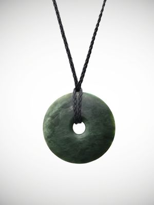 Moko Pounamu Porohita (Disc) Genuine NZ Kawakawa Greenstone - Ararimu