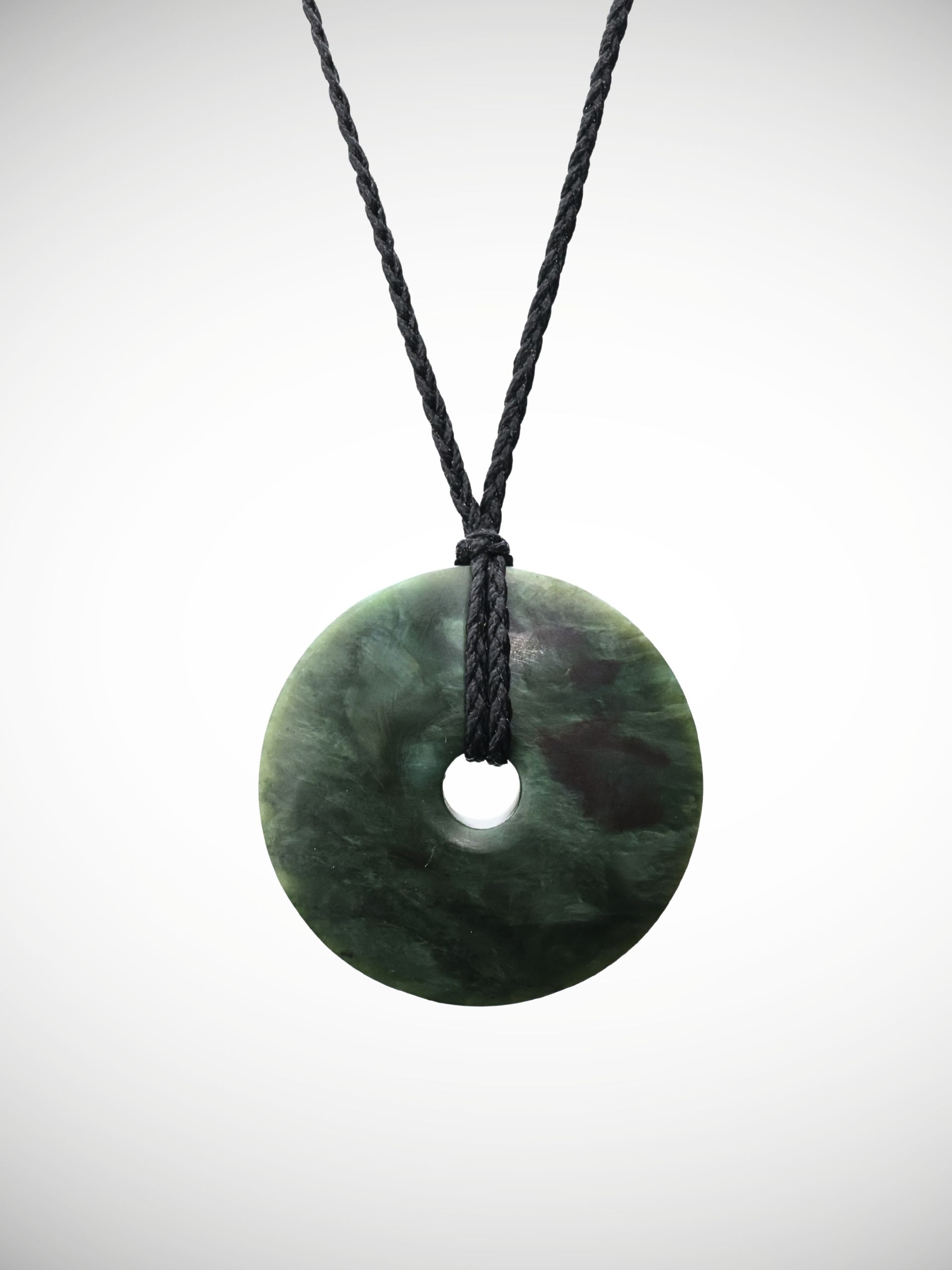 Moko Pounamu Porohita (Disc) Genuine NZ Kawakawa Greenstone - Ararimu