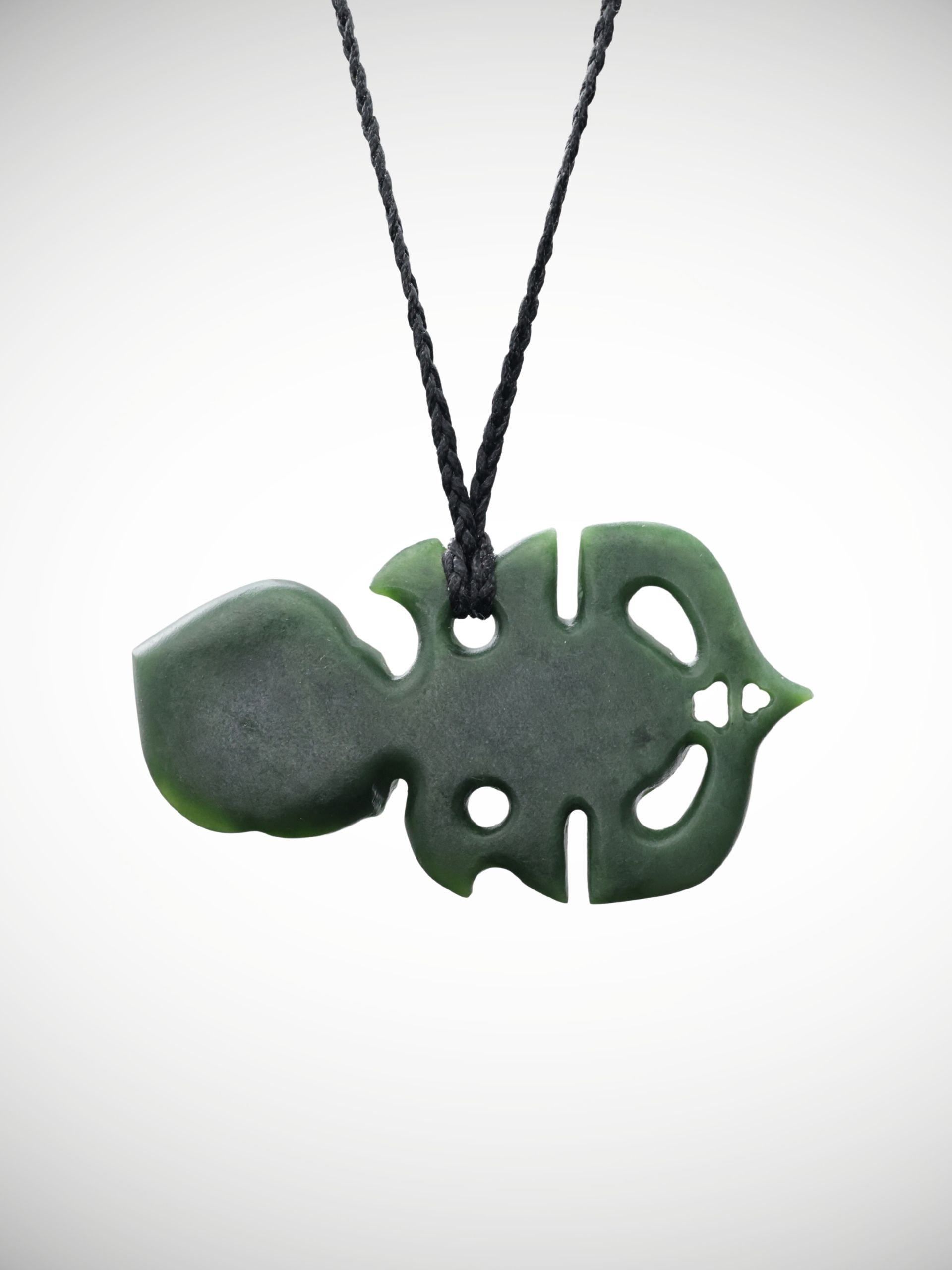 Moko Pounamu Hei Tiki Genuine NZ Kawakawa Greenstone - Kairara