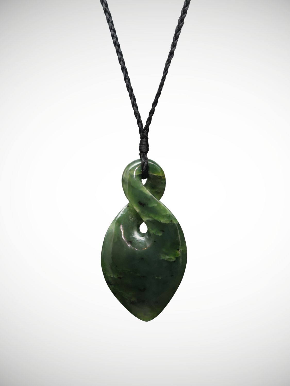 Moko Pounamu Single Pikorua Genuine NZ Kawakawa Greenstone - Ohikanui