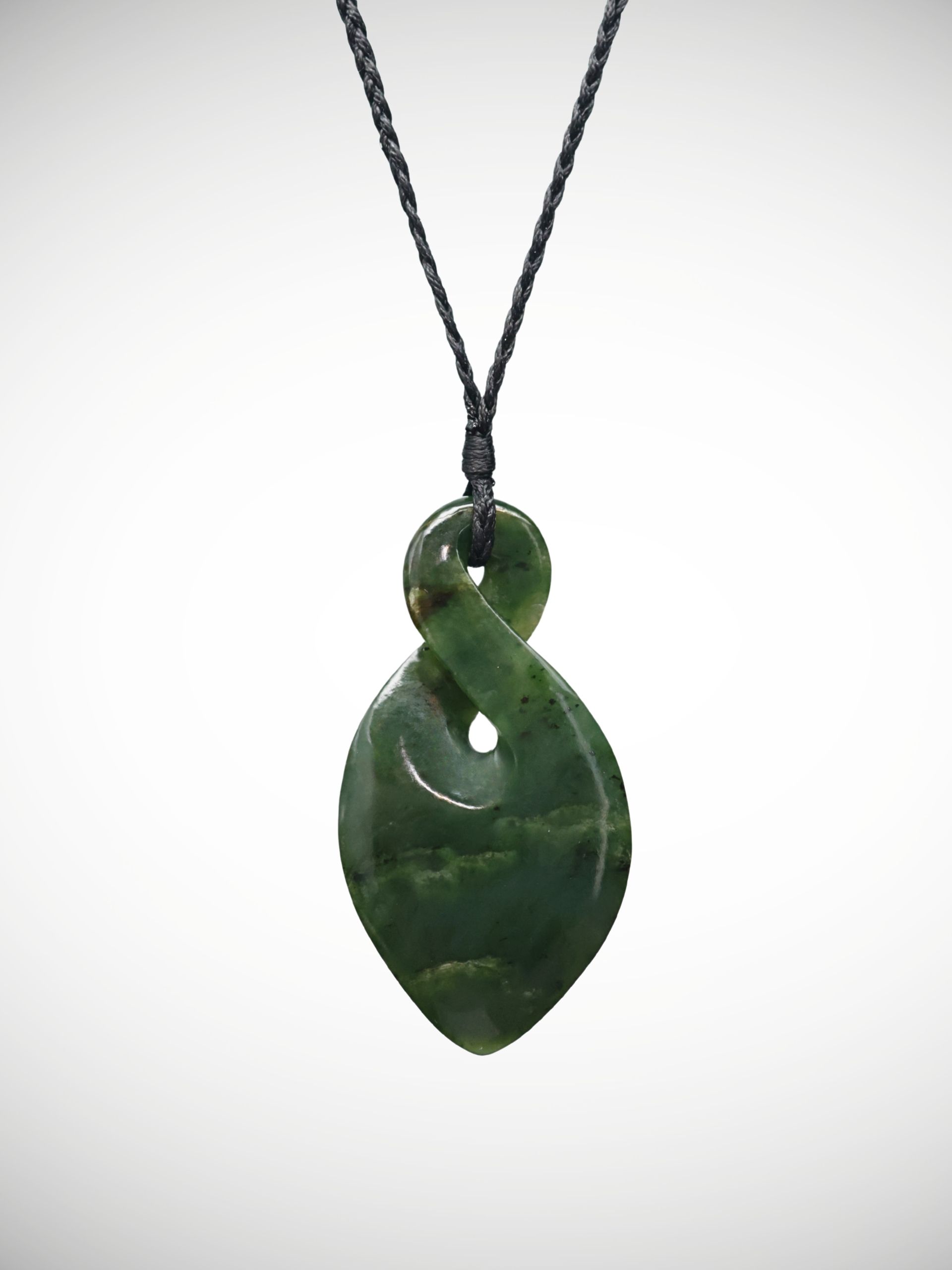 Moko Pounamu Single Pikorua Genuine NZ Kawakawa Greenstone - Ohikanui