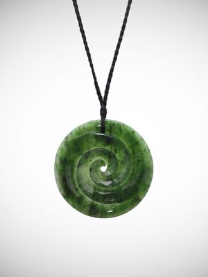 Moko Pounamu Double Koru NZ Genuine Kahurangi Greenstone - Mangateretere Moko Pounamu Double Koru NZ Genuine Kahurangi Greenstone - Mangateretere