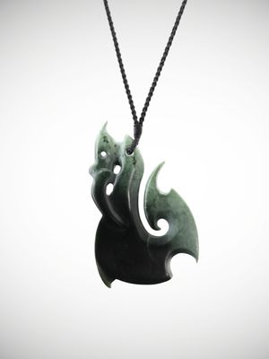 Moko Pounamu Manaia Genuine NZ Kawakawa Greenstone - Mararoa