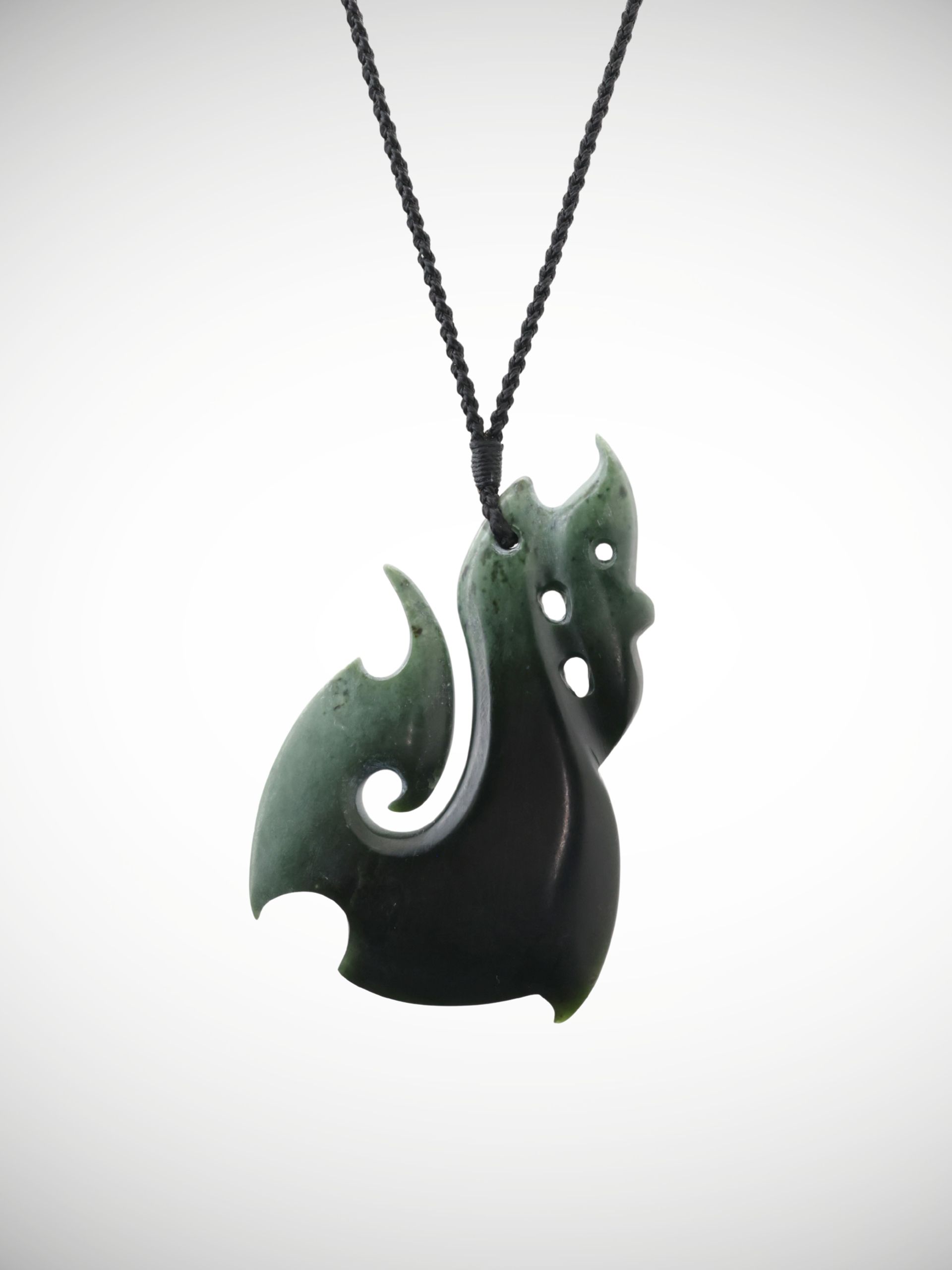 Moko Pounamu Manaia Genuine NZ Kawakawa Greenstone - Mararoa