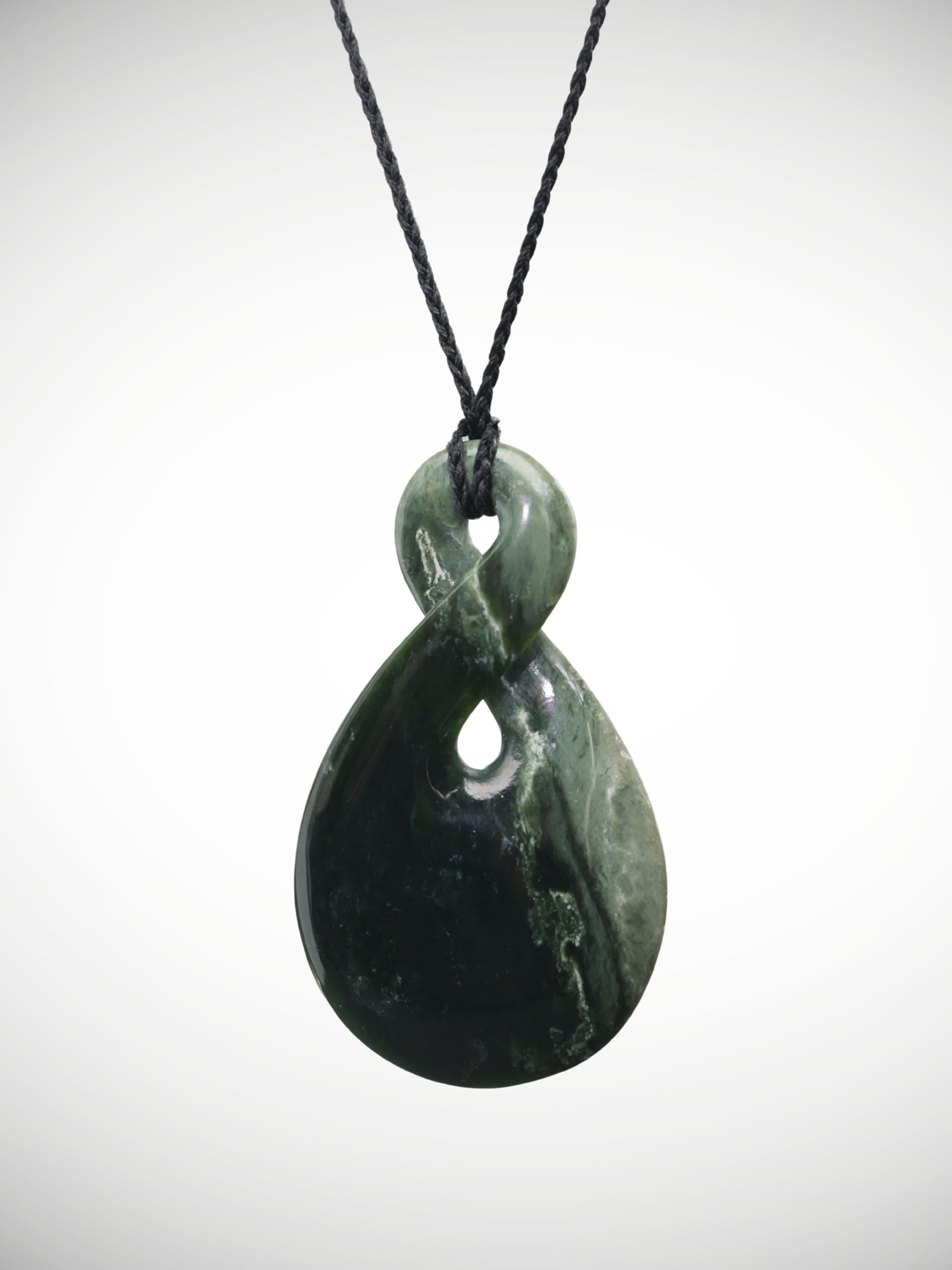 Moko Pounamu Single Pikorua Genuine NZ Kawakawa Flower Greenstone - Oaonui