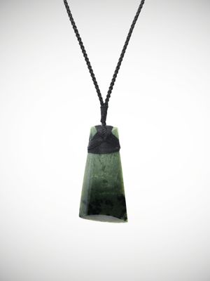 Moko Pounamu Toki Genuine NZ Kawakawa Greenstone - Ohoka