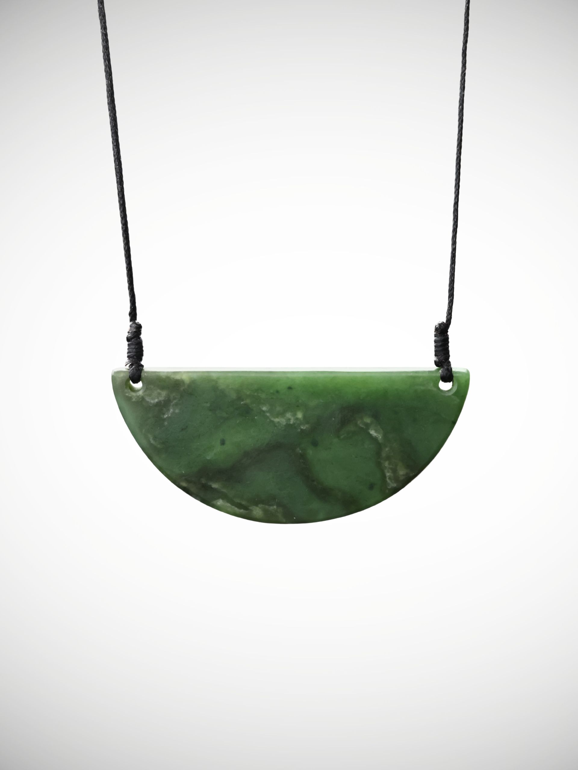 Moko Pounamu Kouma (Breastplate) Genuine NZ Kawakawa Greenstone - Okahu