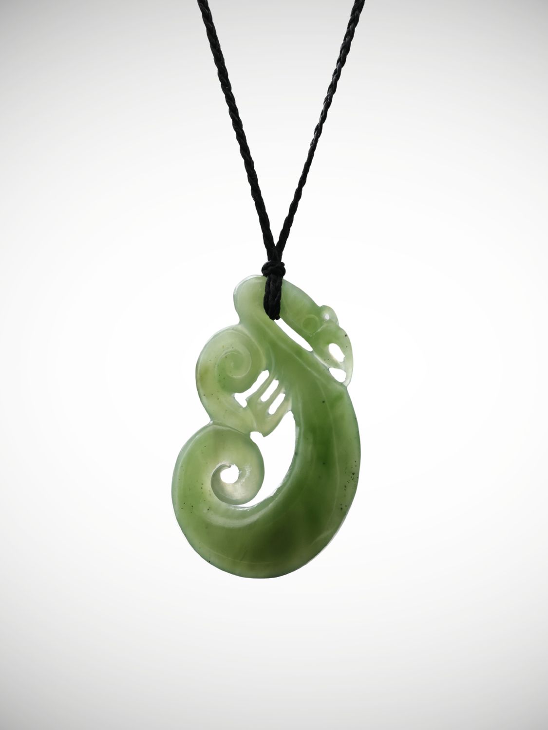 Moko Pounamu Manaia Genuine NZ Kahurangi Greenstone - Kuranui