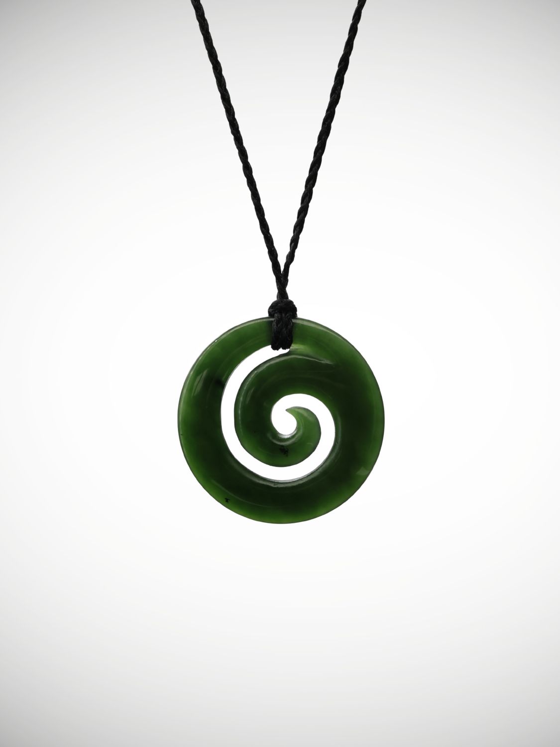 Moko Pounamu Koru Genuine NZ Kawakawa Greenstone - Mangatepopo