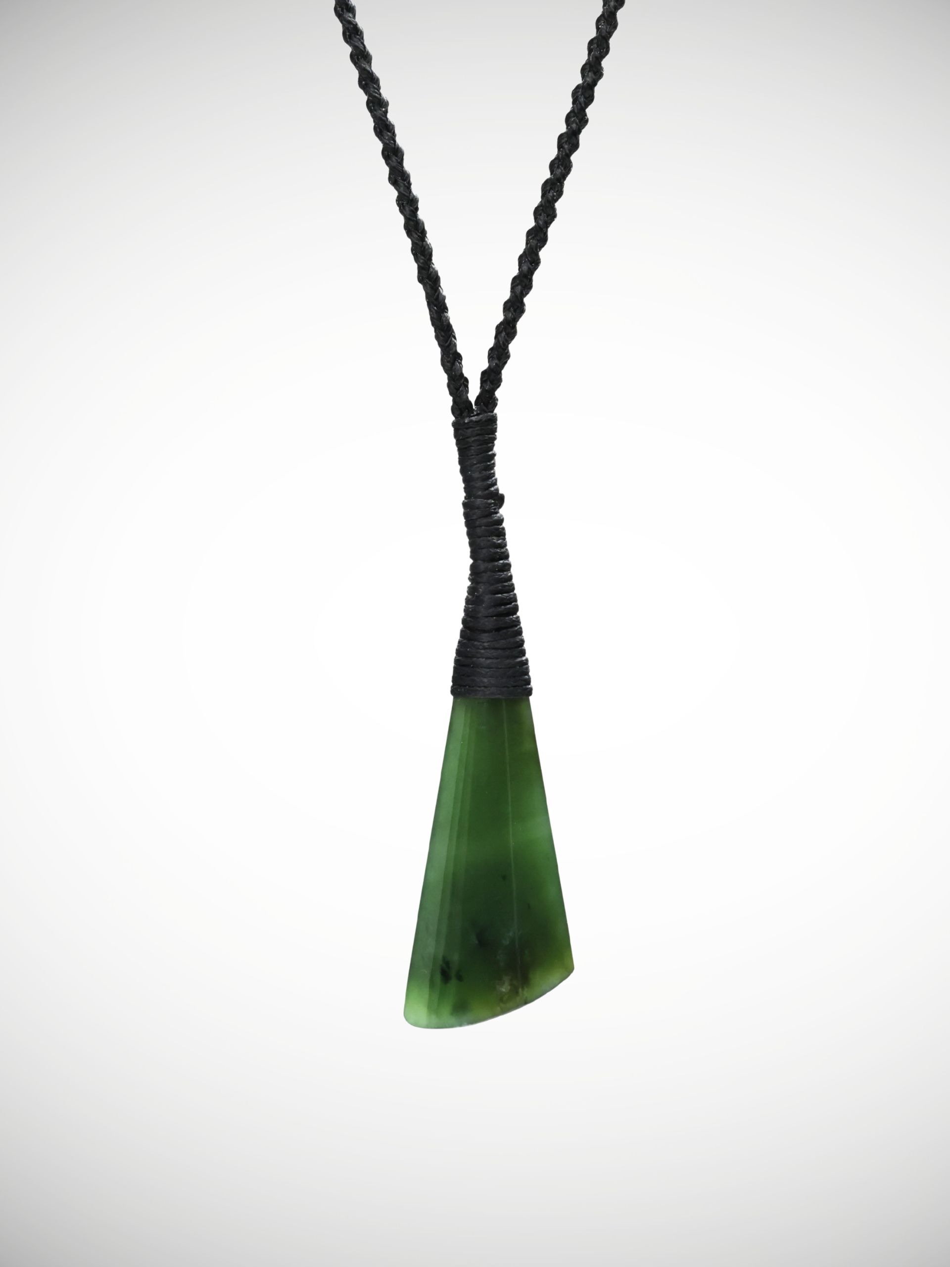 Moko Pounamu Toki Genuine NZ Kawakawa Flower Greenstone - Oihi