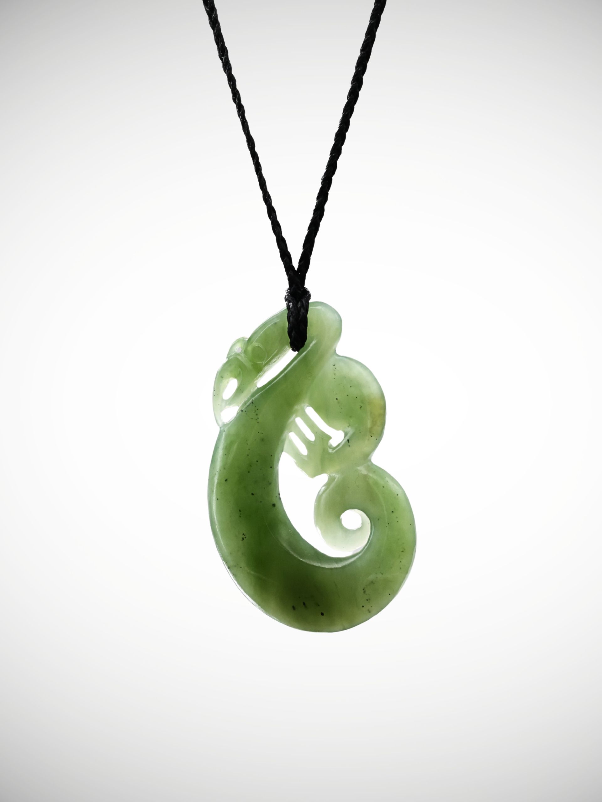 Moko Pounamu Manaia Genuine NZ Kahurangi Greenstone - Kuranui