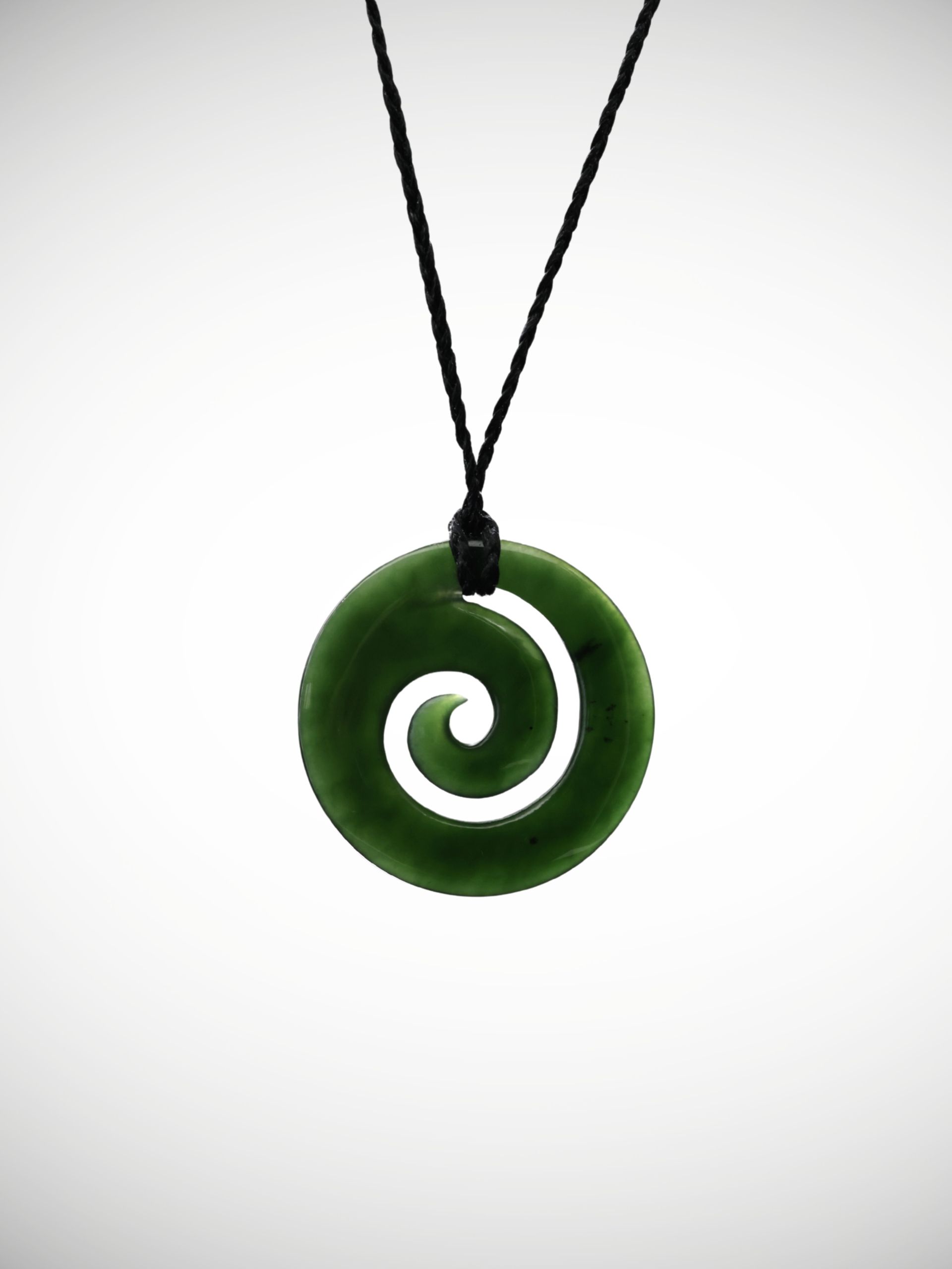 Moko Pounamu Koru Genuine NZ Kawakawa Greenstone - Mangatepopo