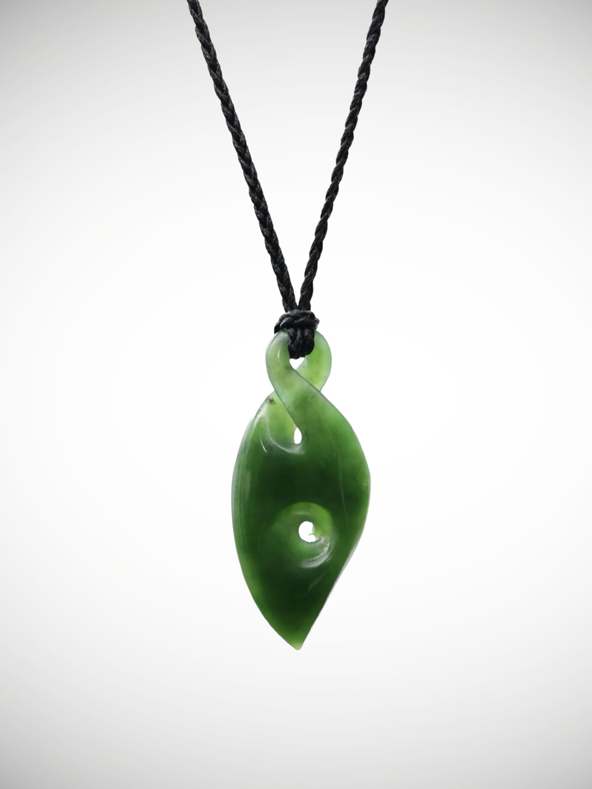 Moko Pounamu Single Pikorua Koru Genuine NZ  Kawakawa Greenstone - Ohinerau