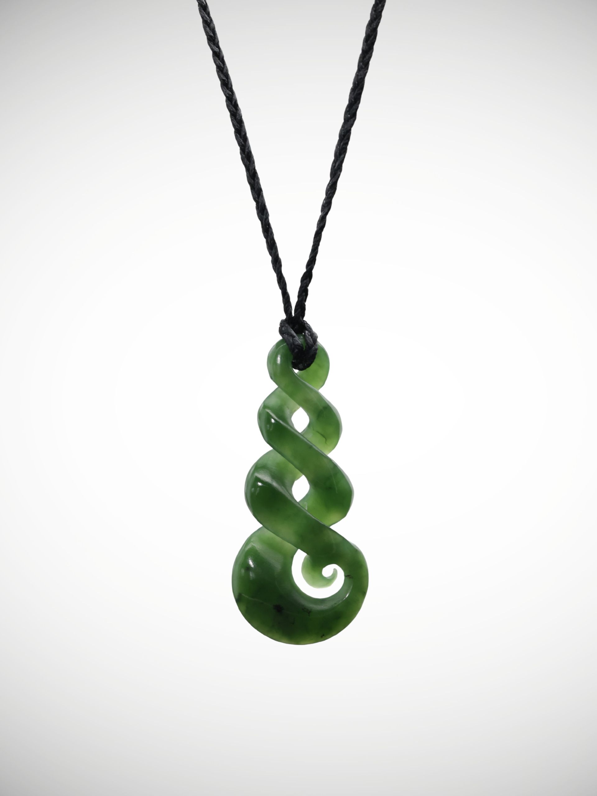 Moko Pounamu Triple Pikorua (Twist) NZ Genuine Kahurangi Greenstone - Okahu