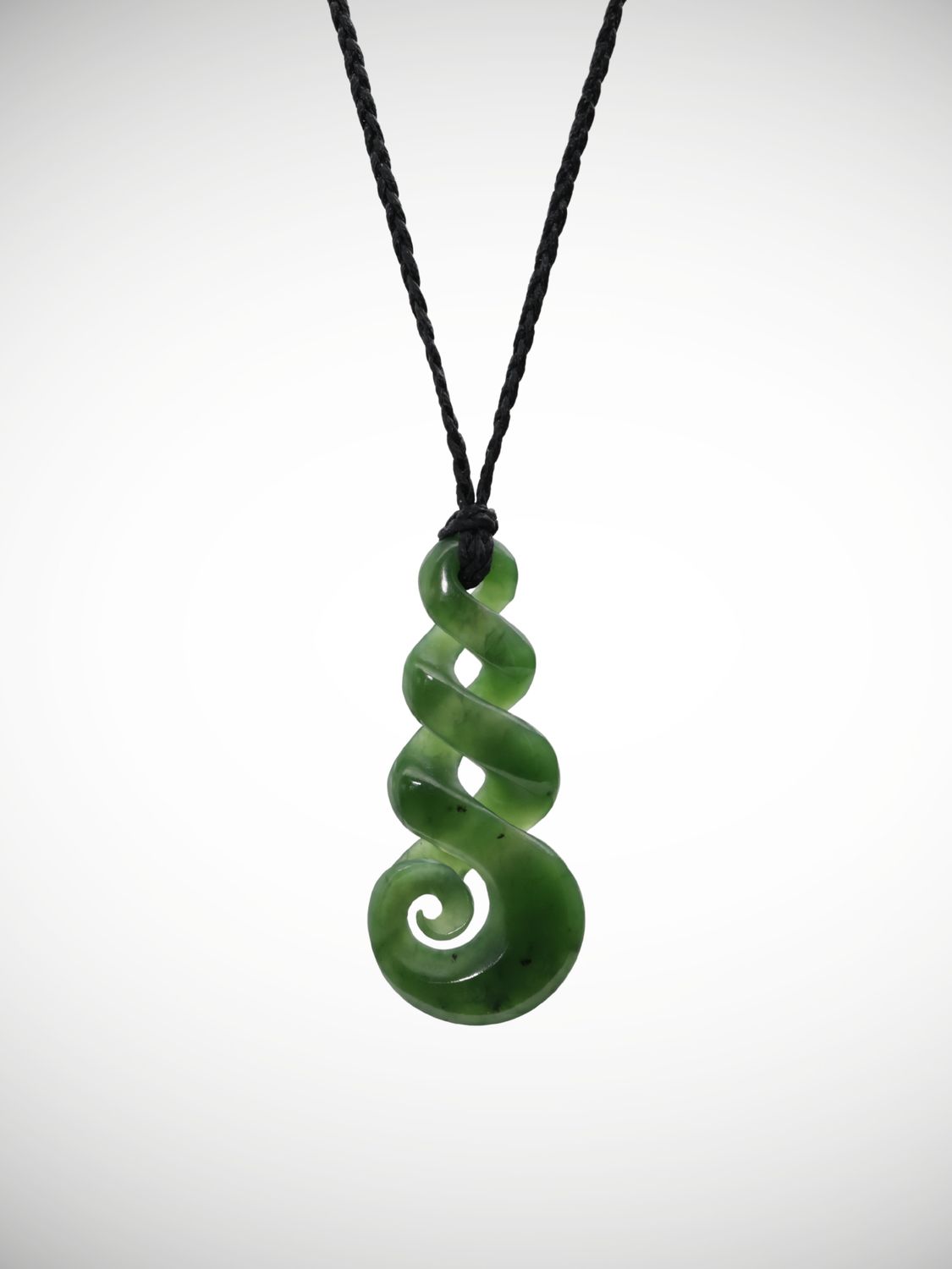 Moko Pounamu Triple Pikorua (Twist) NZ Genuine Kahurangi Greenstone - Okahu