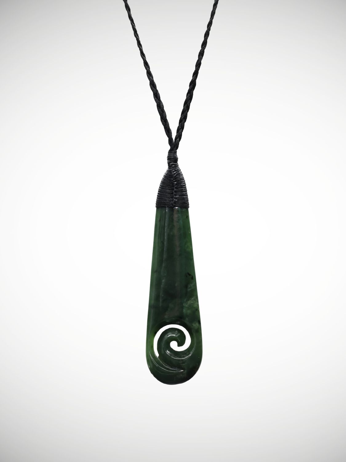 Moko Pounamu Roimata (Teardrop) Genuine NZ Kawakawa Greenstone - Kaipuke