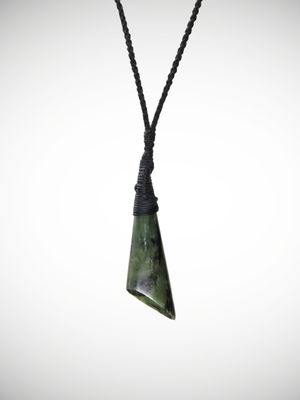 Moko Pounamu Toki NZ Genuine Kawakawa Greenstone - Otakou