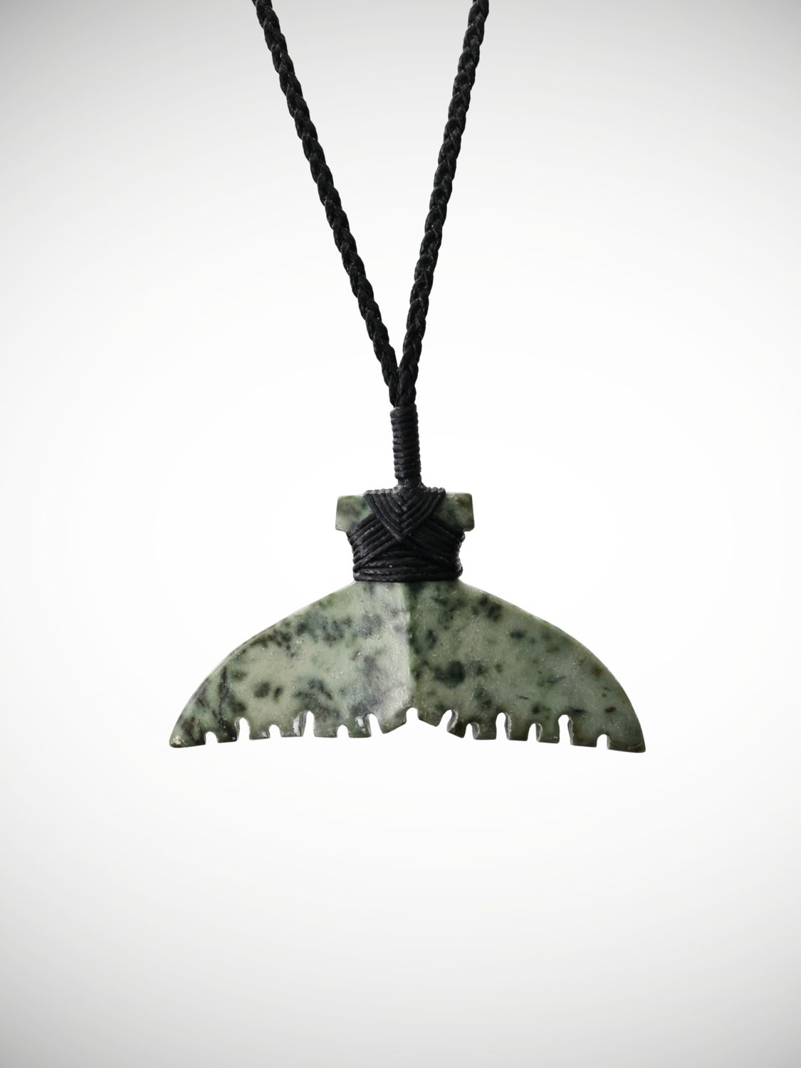 Moko Pounamu Whales Tail NZ Genuine Kokopu Greenstone - Awapuni