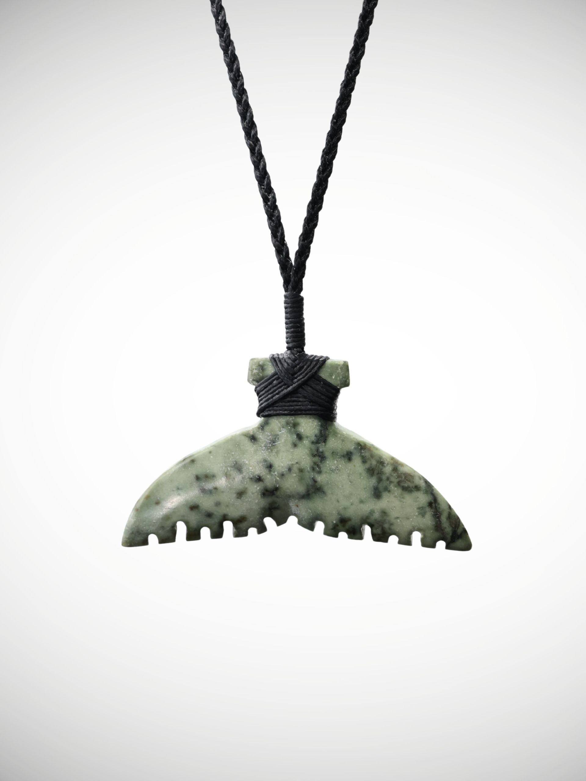 Moko Pounamu Whales Tail NZ Genuine Kokopu Greenstone - Awapuni