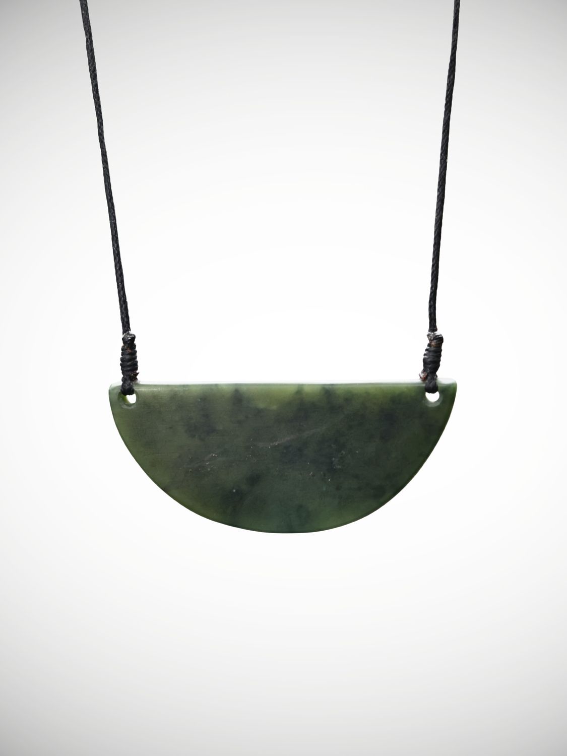 Moko Pounamu Kouma (Breastplate) Genuine NZ Kawakawa Greenstone - Omoana