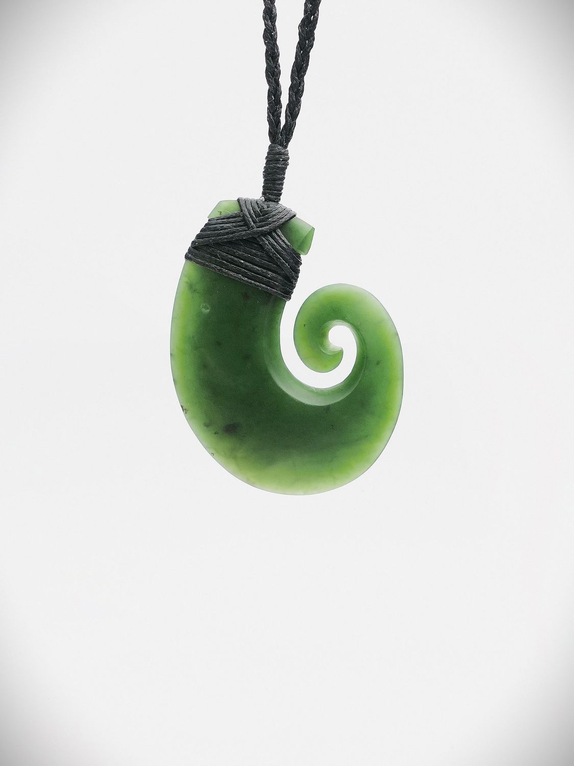 Moko Pounamu Hei Matau (Hook) NZ Genuine Hapopo Greenstone - Waimana Moko Pounamu Hei Matau (Hook) NZ Genuine Hapopo Greenstone - Waimana