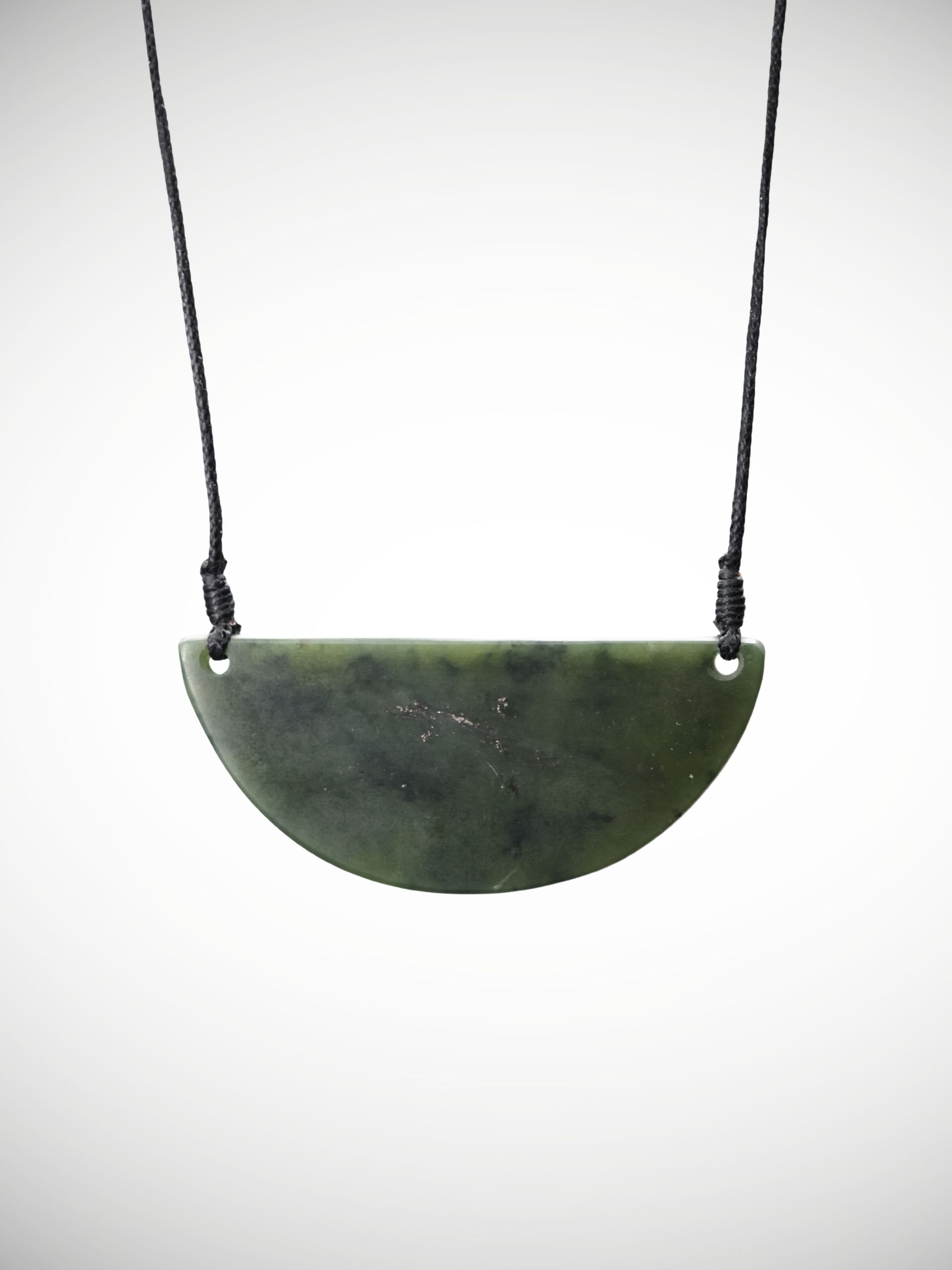 Moko Pounamu Kouma (Breastplate) Genuine NZ Kawakawa Greenstone - Omoana