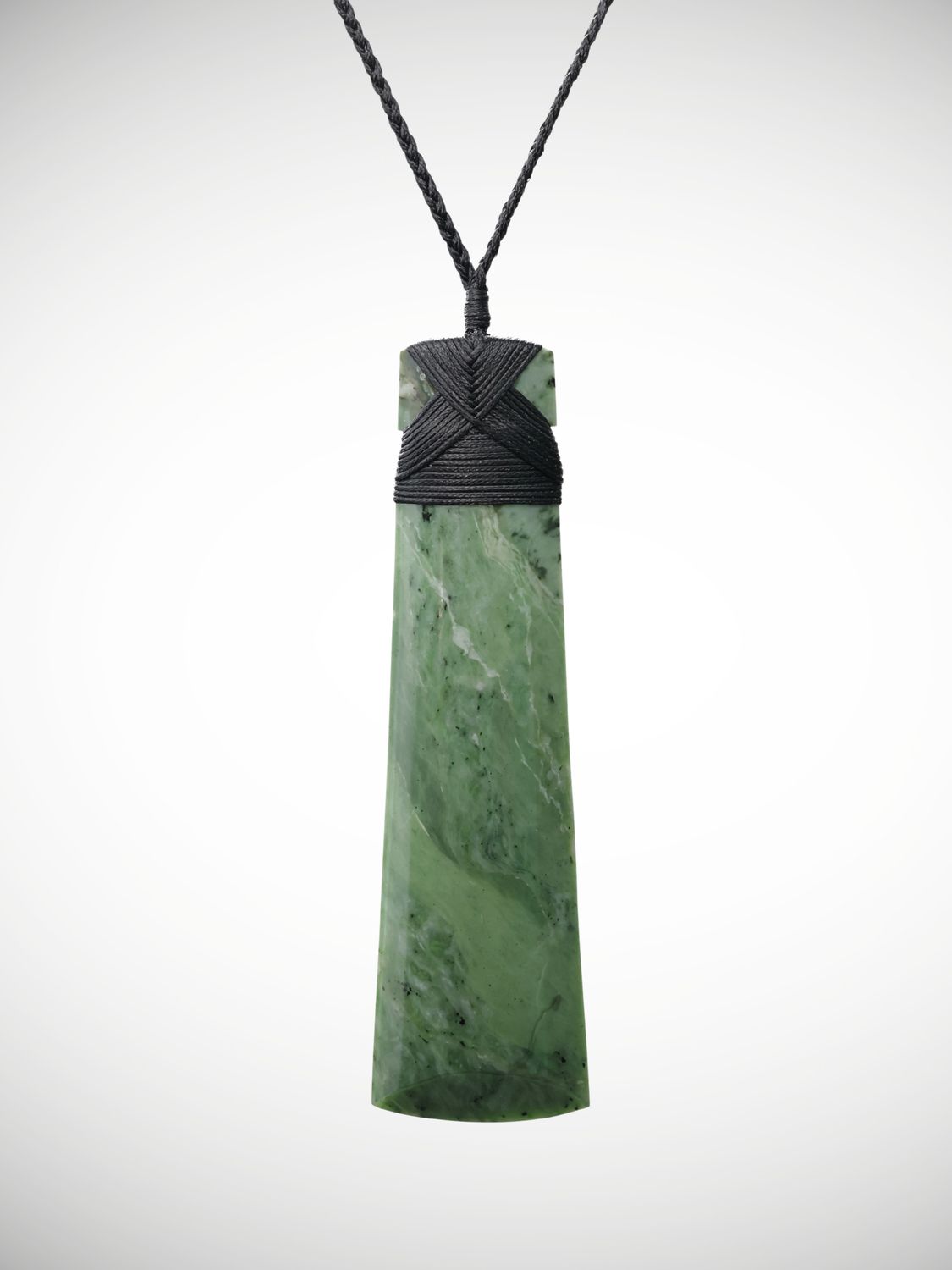 Moko Pounamu Toki Genuine NZ Kahotea Flower Greenstone - Motukina