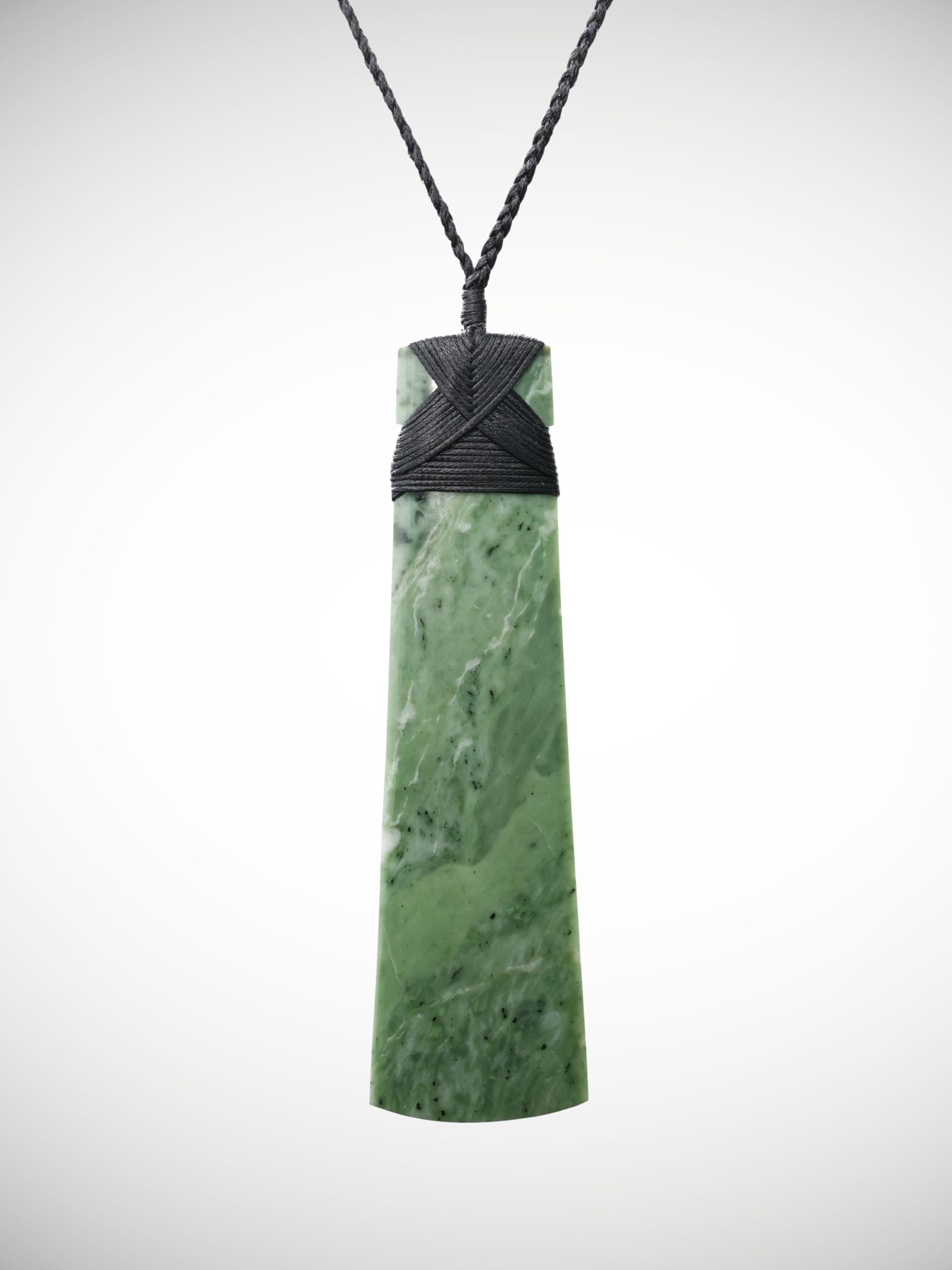 Moko Pounamu Toki Genuine NZ Kahotea Flower Greenstone - Motukina