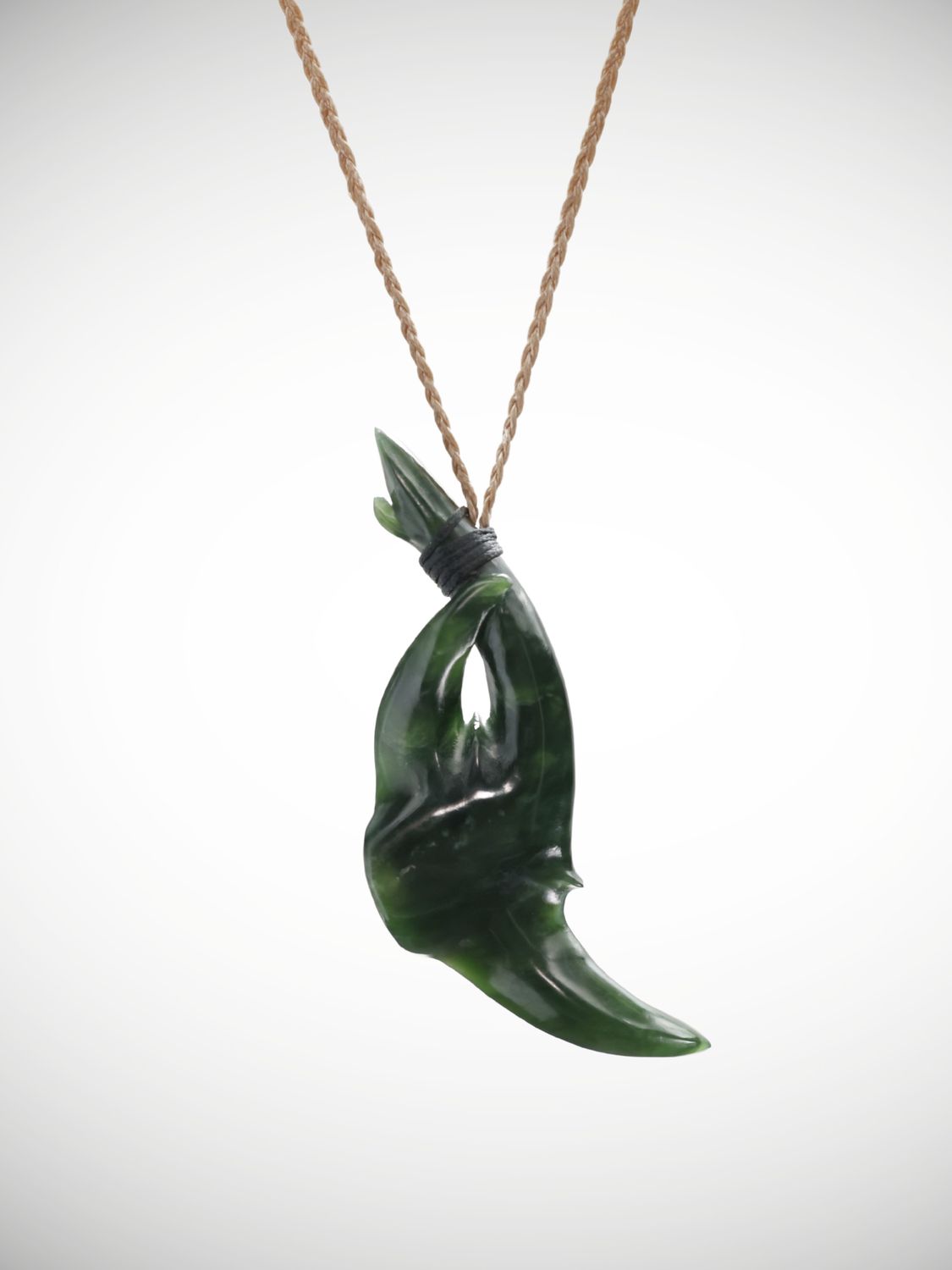 Moko Pounamu Te Whai Rahi (Manta Ray) Genuine NZ Kawakawa Greenstone - Haumoana