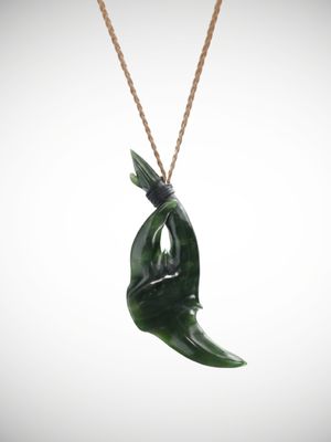 Moko Pounamu Te Whai Rahi (Manta Ray) Genuine NZ Kawakawa Greenstone - Haumoana