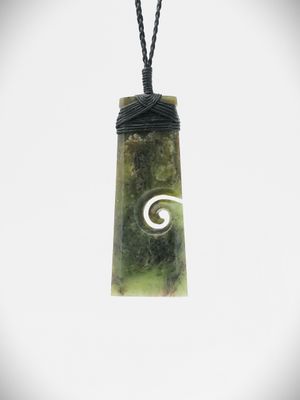 Moko Pounamu Toki NZ Genuine Hapopo Greenstone - Otarawairere