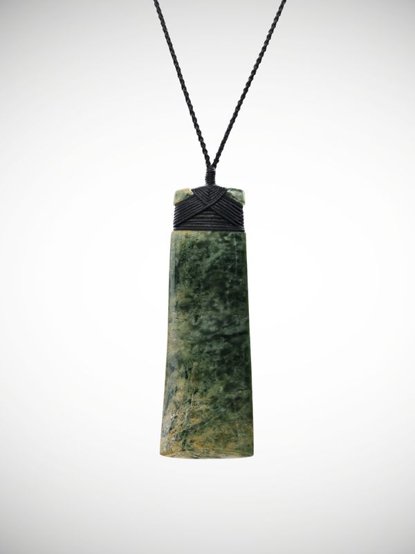 Moko Pounamu Toki NZ Genuine Kahotea Greenstone - Pukepoto