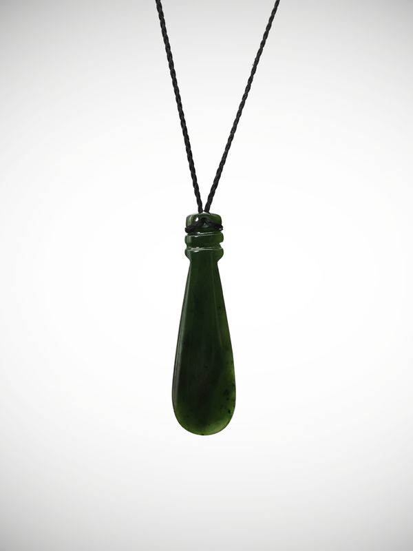 Moko Pounamu Mere Pendant Genuine NZ Kahurangi Greenstone - Kaihu