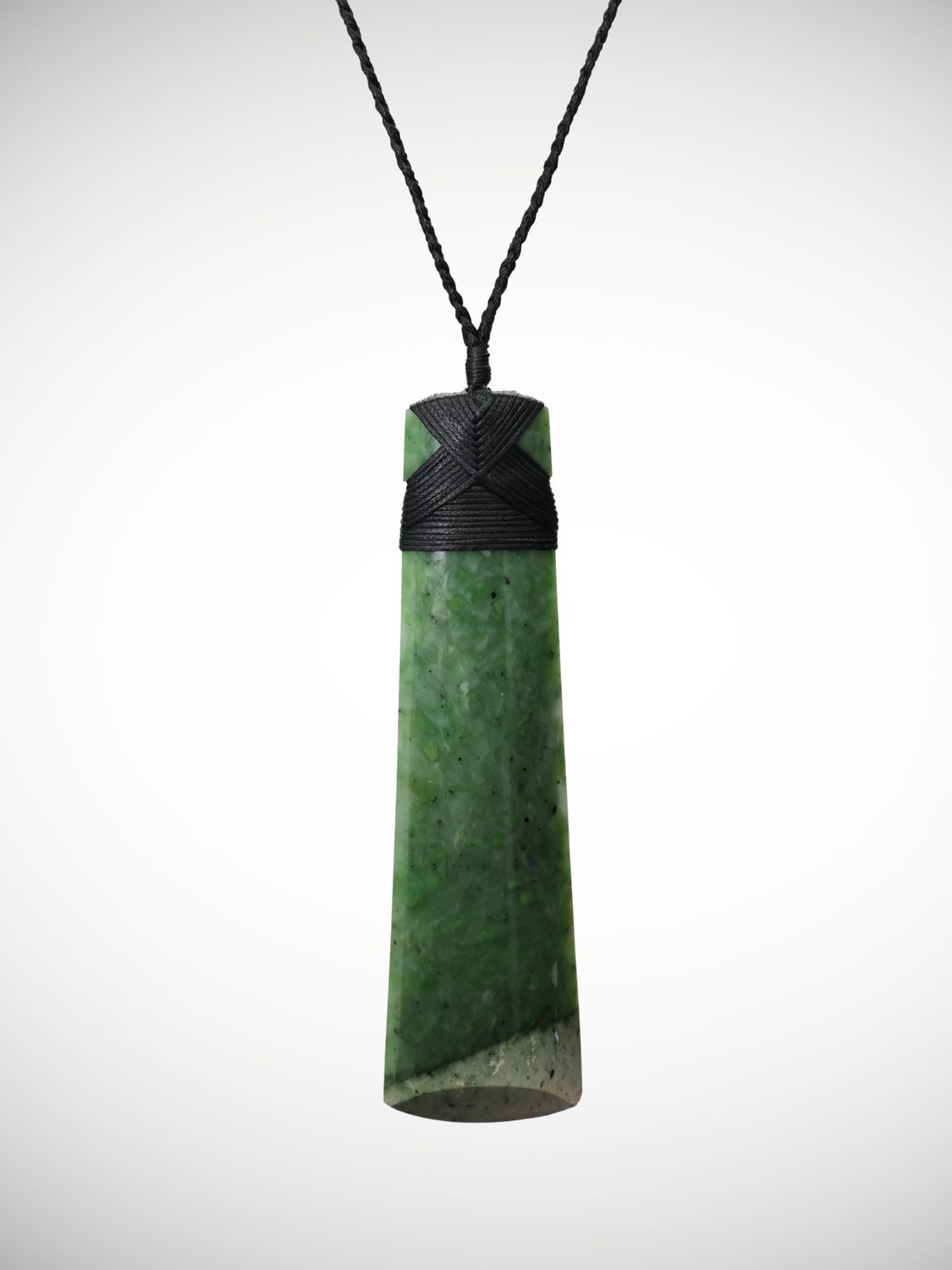 Moko Pounamu Toki Genuine NZ Kahotea Flower Greenstone - Motutere