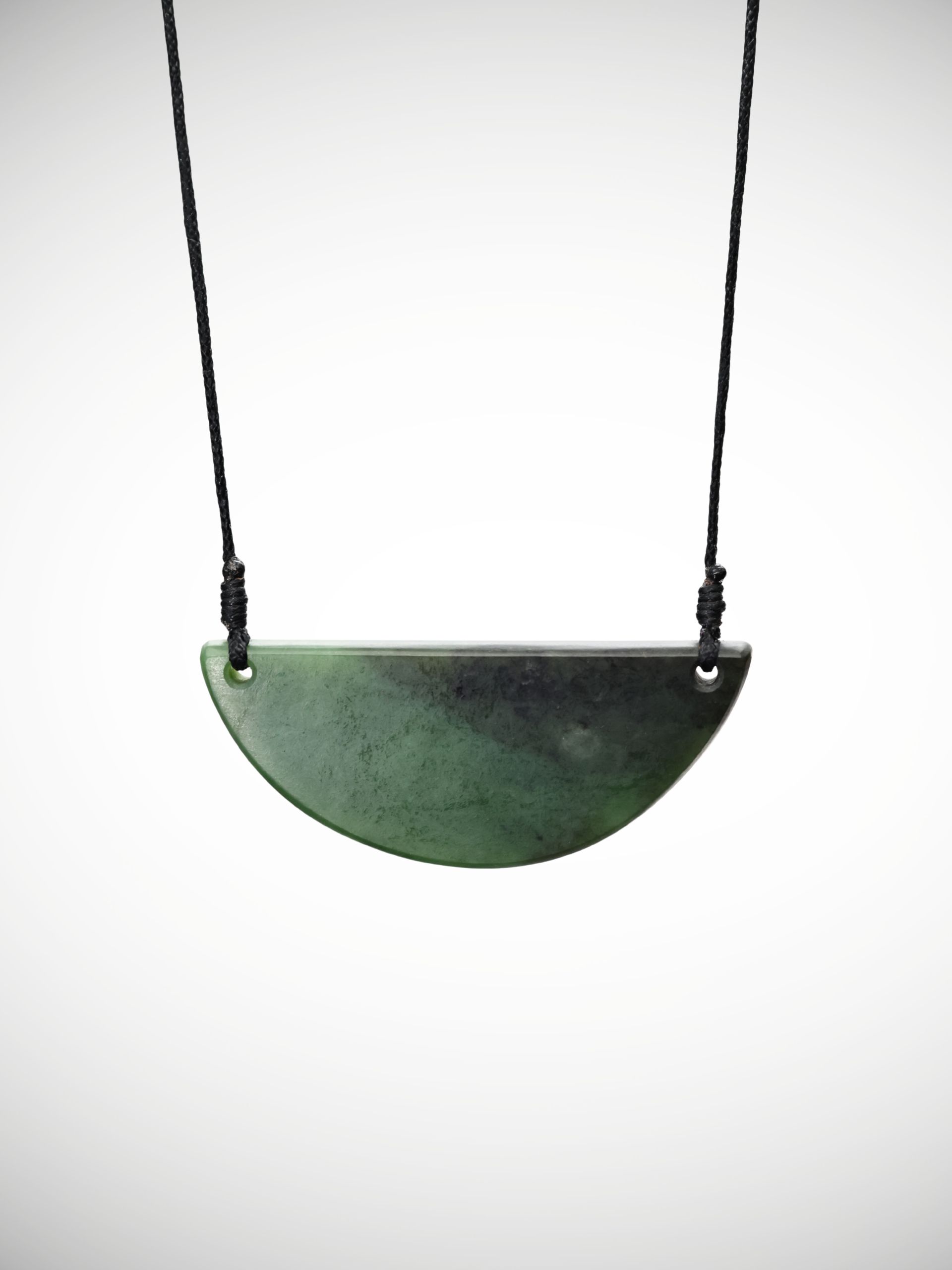 Moko Pounamu Kouma (Breastplate) Genuine NZ Kawakawa Greenstone - Omaha