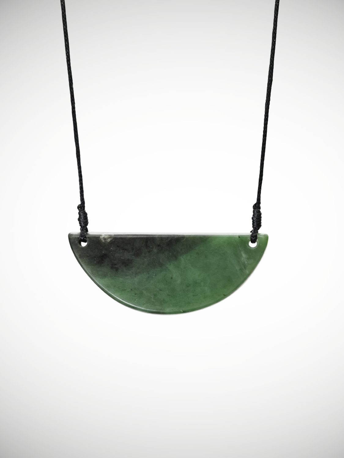 Moko Pounamu Kouma (Breastplate) Genuine NZ Kawakawa Greenstone - Omaha