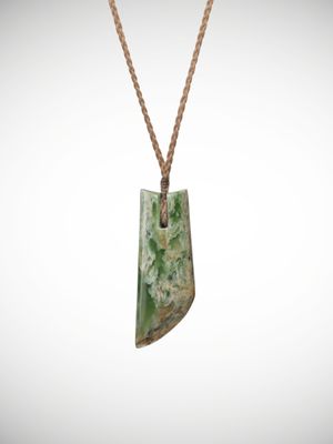 Moko Pounamu Toki Genuine NZ Kahurangi Flower Greenstone - Muritai Moko Pounamu Toki Genuine NZ Kahurangi Flower Greenstone - Muritai