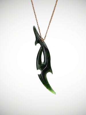 Moko Pounamu Te Whai Rahi (Manta Ray) Genuine NZ Kawakawa Greenstone - Motuoapa