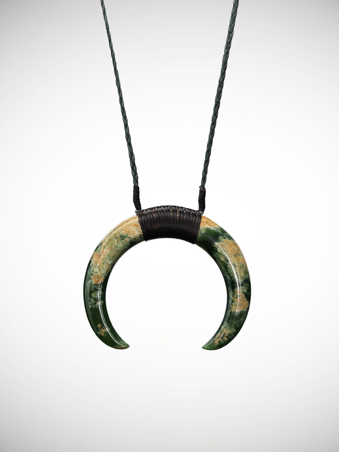 Moko Pounamu Marama Pendant Genuine NZ Kahurangi Flower Greenstone - Motupipi